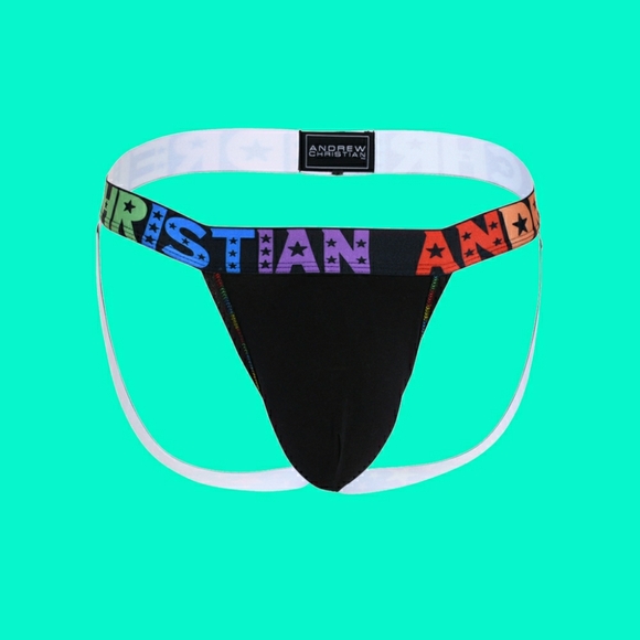 Andrew Christian Almost Naked Pride Blue Jock Underwear Small DEADSTOCK NWOT - Picture 3 of 7